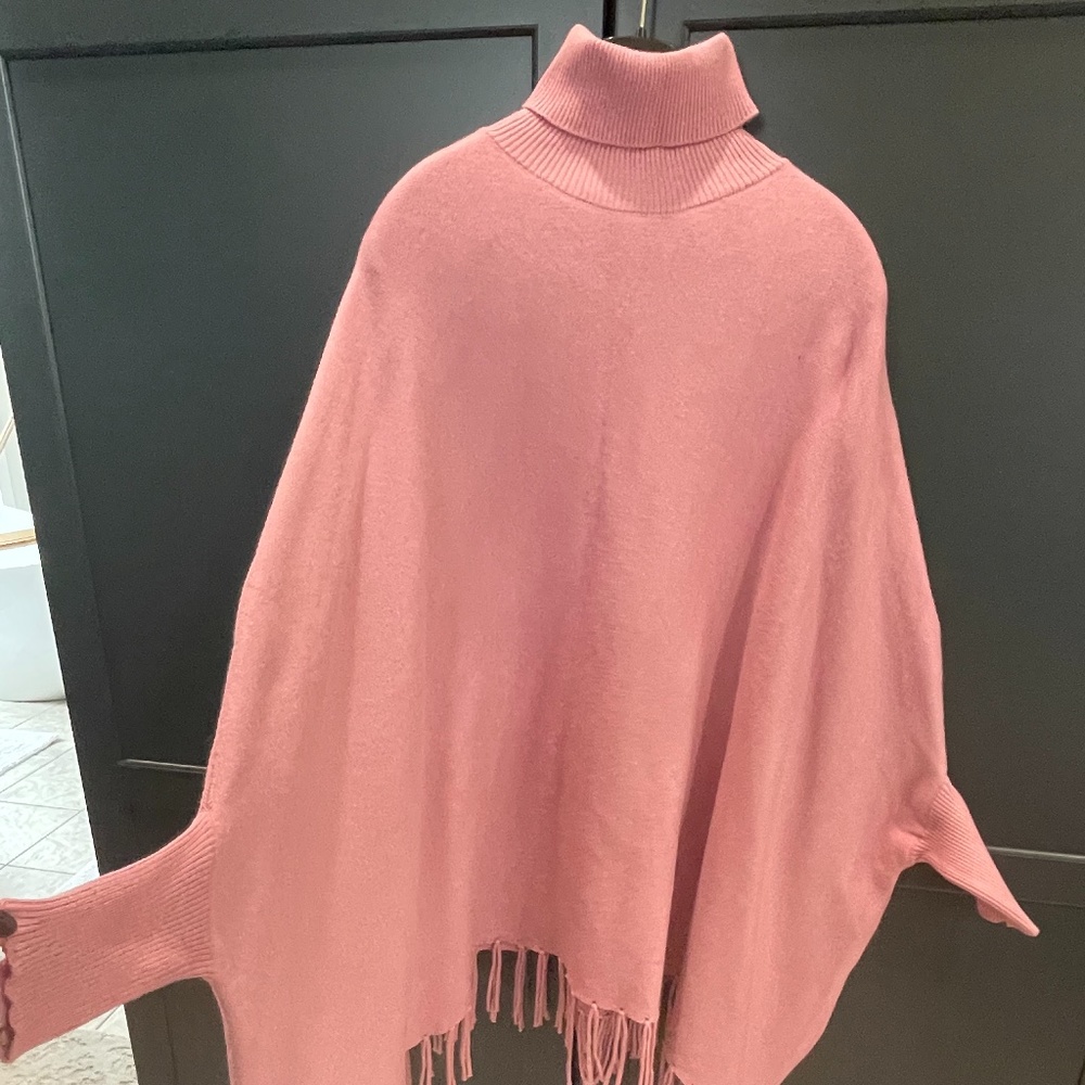 Soft pink Poncho